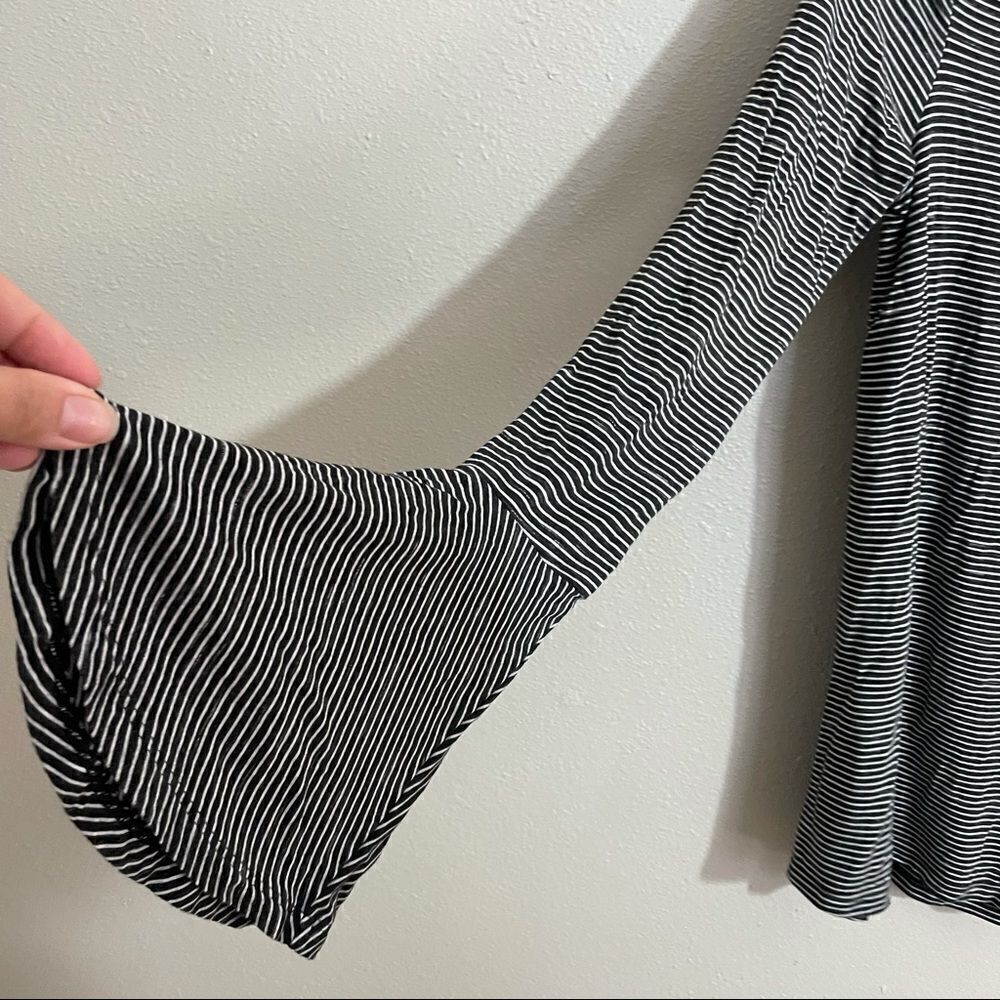 American Eagle Soft and Sexy Striped Bell Sleeve Top - Picture 3 of 4